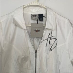 Harley-Davidson White Blouse Casual Top